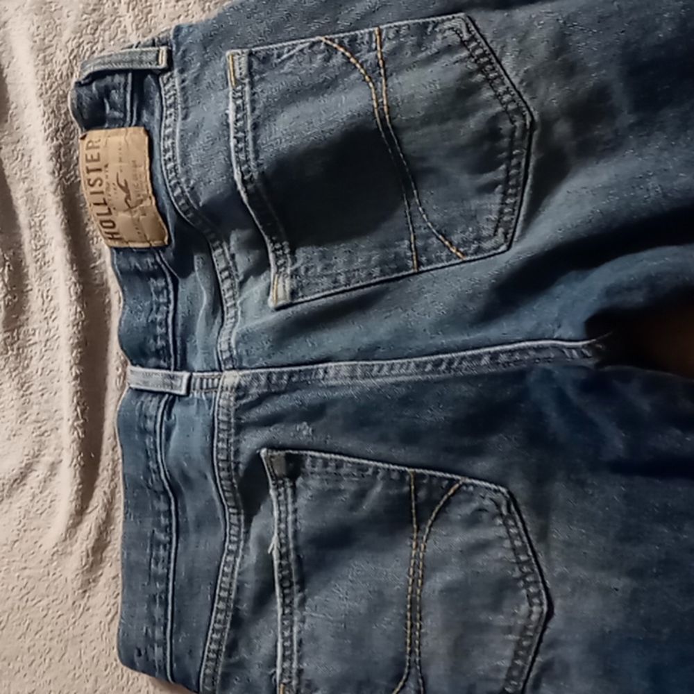 Men's Hollister Straight Leg Relaxed Fit Button Fly Jeans